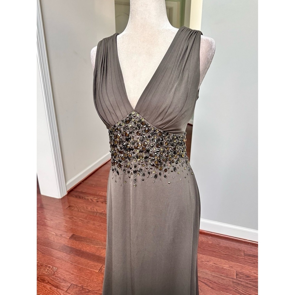 JS Boutique Beaded Embellished Feminine Ethereal Goddess Gown Dress Size 10 - Picture 3 of 12
